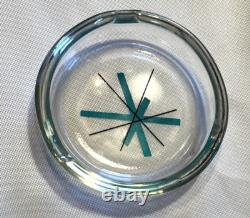 Super Rare Vintage MCM Salem North Star Atomic STARBURST Round Glass Ashtray HTF