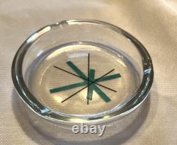 Super Rare Vintage MCM Salem North Star Atomic STARBURST Round Glass Ashtray HTF