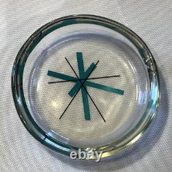 Super Rare Vintage MCM Salem North Star Atomic STARBURST Round Glass Ashtray HTF