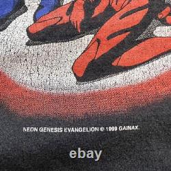 Super Rare Vintage Masterpiece Evangelion Neon Genesis Anime T-Shirt 1999 90S