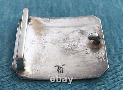 Super Rare Vintage McCabe Sterling Silver Mongram Plate Trophy Style Belt Buckle