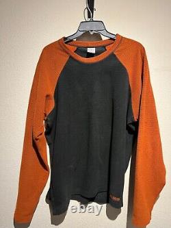 Super Rare Vintage Melanzana micro grid Jersey Shirt mens XL Burnt Orange Black