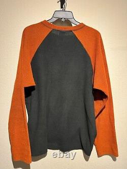 Super Rare Vintage Melanzana micro grid Jersey Shirt mens XL Burnt Orange Black