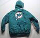 Super Rare Vintage Miami Dolphins Starter Jacket Size Medium Hooded