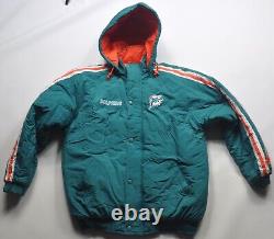 Super Rare Vintage Miami Dolphins Starter Jacket Size Medium Hooded