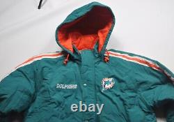 Super Rare Vintage Miami Dolphins Starter Jacket Size Medium Hooded