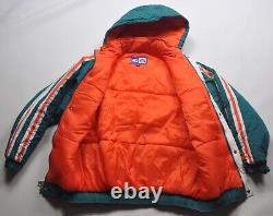 Super Rare Vintage Miami Dolphins Starter Jacket Size Medium Hooded