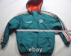 Super Rare Vintage Miami Dolphins Starter Jacket Size Medium Hooded