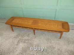 Super Rare Vintage Mid Century Lane Burl Inlaid 70 Surfboard Coffee Table 1954