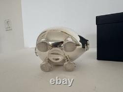 Super Rare Vintage Mikimoto 925 SS Silver Piggy Bank 5 Long New With Box(has cut)