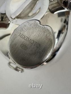 Super Rare Vintage Mikimoto 925 SS Silver Piggy Bank 5 Long New With Box(has cut)