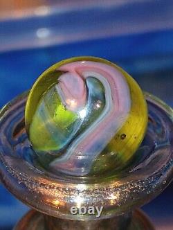 Super Rare Vintage Mint Christensen Agate Marble Electric Color Swirls