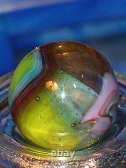 Super Rare Vintage Mint Christensen Agate Marble Electric Color Swirls