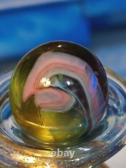 Super Rare Vintage Mint Christensen Agate Marble Electric Color Swirls