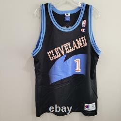 Super Rare Vintage NBA Champion Cleveland Cavs Wesley Person 1 Jersey Mens 44 L