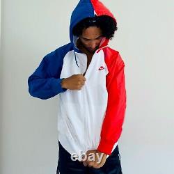 Super Rare Vintage Nike Windrunner Windbreaker Full Zip Red Blue White L