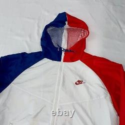 Super Rare Vintage Nike Windrunner Windbreaker Full Zip Red Blue White L