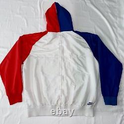 Super Rare Vintage Nike Windrunner Windbreaker Full Zip Red Blue White L