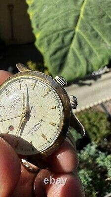Super Rare Vintage Nivada Alerta Alarm Indicator Mens Watch Manual Wind