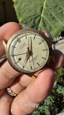 Super Rare Vintage Nivada Alerta Alarm Indicator Mens Watch Manual Wind