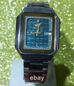 Super Rare Vintage Orient Watch Automatic D/D Steel Watch Unique Dial Japan Made