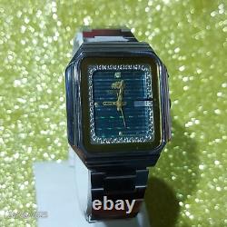 Super Rare Vintage Orient Watch Automatic D/D Steel Watch Unique Dial Japan Made