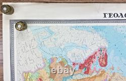 Super Rare Vintage Orig. 1961 Russian Geologic Map of CCCP 25 x 36 110M Scale