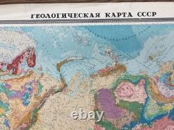 Super Rare Vintage Orig. 1961 Russian Geologic Map of CCCP 25 x 36 110M Scale