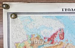 Super Rare Vintage Orig. 1961 Russian Geologic Map of CCCP 25 x 36 110M Scale