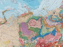 Super Rare Vintage Orig. 1961 Russian Geologic Map of CCCP 25 x 36 110M Scale