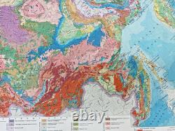 Super Rare Vintage Orig. 1961 Russian Geologic Map of CCCP 25 x 36 110M Scale