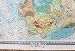 Super Rare Vintage Orig. 1961 Russian Geologic Map of CCCP 25 x 36 110M Scale