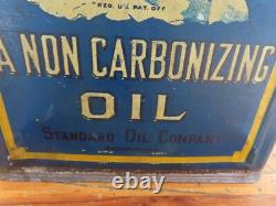 Super Rare Vintage Original 1920s Zerolene Standard Oil Motor Oil Large Can