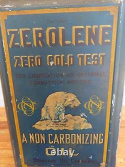 Super Rare Vintage Original 1920s Zerolene Standard Oil Motor Oil Large Can