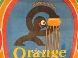 Super Rare Vintage Original 1930s Orange Crush Crushy Soda drink tin Tray