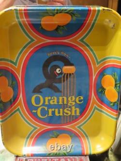 Super Rare Vintage Original 1930s Orange Crush Crushy Soda drink tin Tray