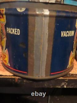 Super Rare Vintage Original Log Cabin Shaffer Stores Coffee Can Super Rare Vintage Original Log Cabin Shaffer Stores Coffee Can