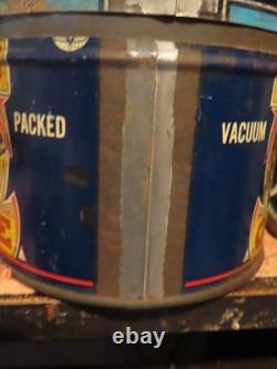 Super Rare Vintage Original Log Cabin Shaffer Stores Coffee Can Super Rare Vintage Original Log Cabin Shaffer Stores Coffee Can