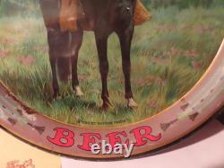 Super Rare Vintage Original Rainier Brewery Cowgirl Horse Beer Tray