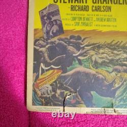 Super Rare Vintage Original1950 King Solomon's Minesone Sheet Movie Poster