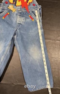 Super Rare Vintage Osh Kosh Superman Batman Flash Little Editions Overall Kids