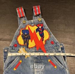 Super Rare Vintage Osh Kosh Superman Batman Flash Little Editions Overall Kids