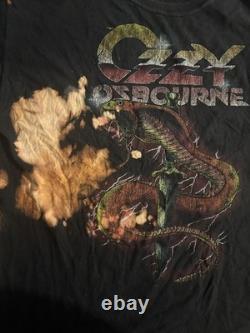 Super Rare Vintage Ozzy Osbourne Black Cobra Snake with Smoke size XL