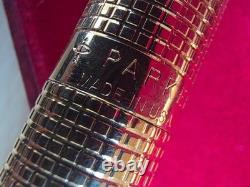 Super Rare Vintage Parker 75 Gold Grid Fountain Pen & Mechanical Pencil SetNOS