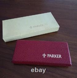 Super Rare Vintage Parker 75 Gold Grid Fountain Pen & Mechanical Pencil SetNOS
