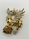 Super Rare! Vintage Pauline Rader Dragon Cabochon Pave Rhinestone Large Brooch