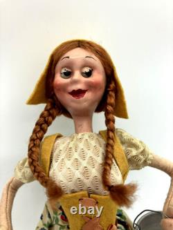 Super Rare Vintage Pedro Gros Doll Madrid Spain Young Woman Carrying Pails 13