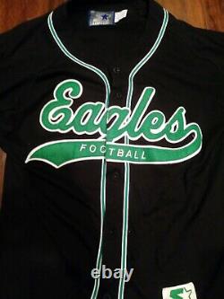 Super Rare Vintage Philadelphia Eagles Large Black Baseball Jersey