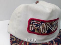 Super Rare Vintage Ping Paisley & WHITE Golf Hat / Made In USA