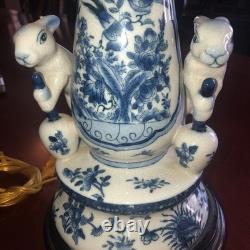 Super Rare Vintage Porcelain Lamp Unique Super Collectible